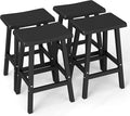 Bar Stools 29'' Outdoor Set of 4, Waterproof Modern Durable Resin Saddle Seat by MAIUSCOLI