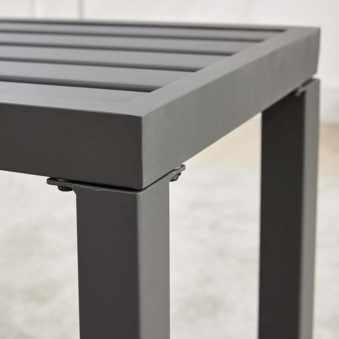 Outdoor Metal Backless Bench Weatherproof Patio Bench - Image 6