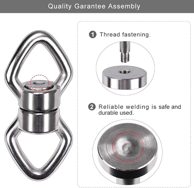 BeneLabel Swing Swivel with 2 Carabiners, 770LB Capacity, Safest Rotational - Image 3