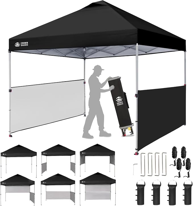CROWN SHADES 10x10 Pop up Canopy Tent Instant Canopy by CrownShades