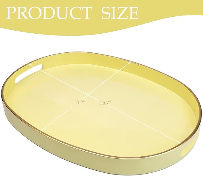 Spsyrine Yellow Plastic Serving Tray - Image 5