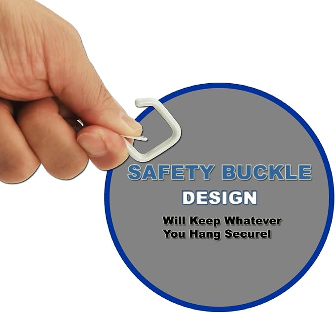 2.2" Screw in Hooks with Safety Buckle Design - Image 2