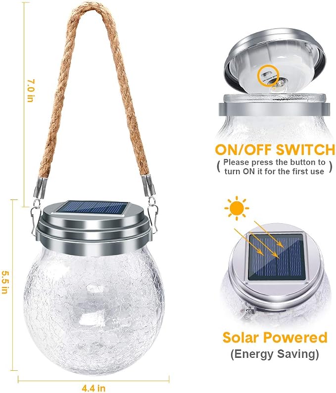 DBF Solar Lanterns Outdoor 2 Pack - Image 7