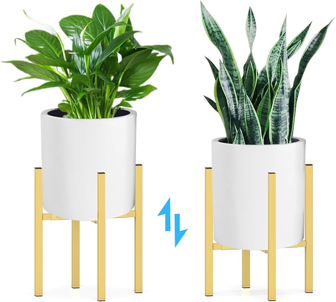 Plant Stand for 10"-16" Plant Pot Indoor Outdoor Corner, Adjustable Metal Heavy - Image 2