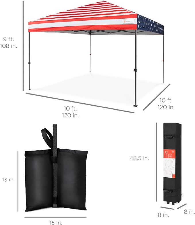Best Choice Products 10x10ft Pop Up Canopy Tent, Outdoor Shade, 1 Person 1 - Image 9