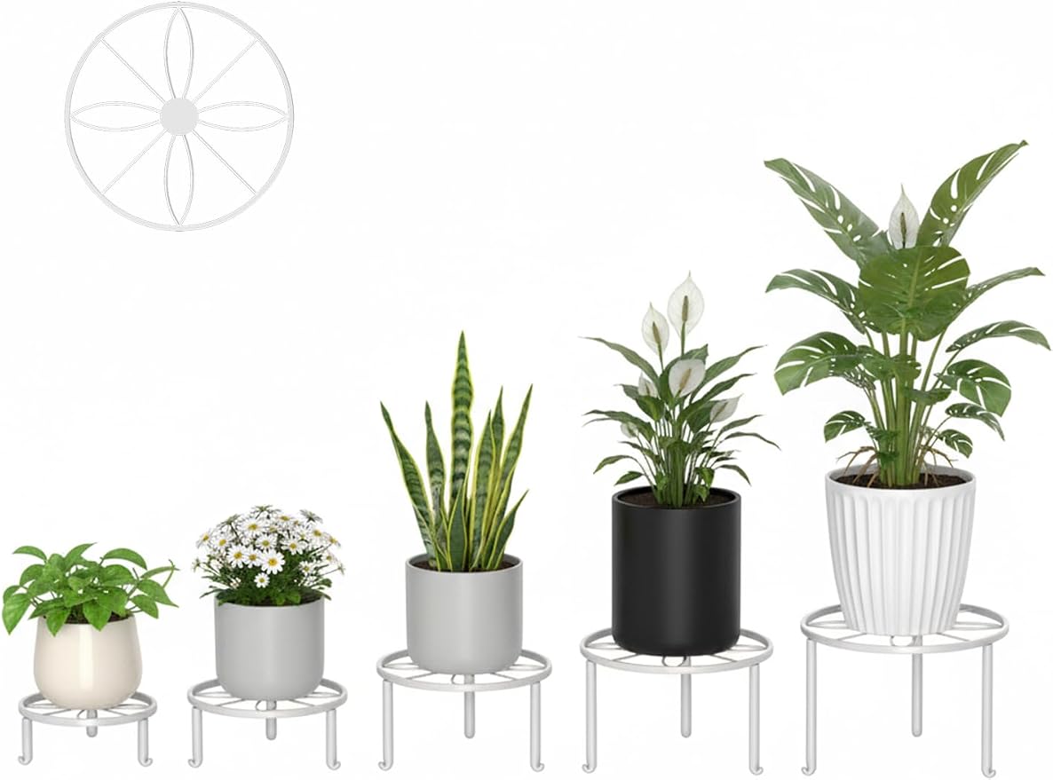 5 Pack Heavy Duty Metal Stand Decorates Multiple Plants - Image 2