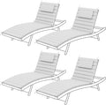 Sundale Outdoor Olefin Quilted Lounge Cushion Set of 4, Patio Foldable Chaise by SundaleOutdoor