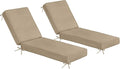 Sundale Outdoor Olefin Chaise Lounge Cushion Set of 2, Water-Resistant Patio by SundaleOutdoor