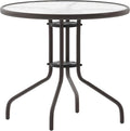 Flash Furniture Bellamy 31.5'' Round Indoor/Outdoor Tempered Glass Metal Frame by FlashFurniture