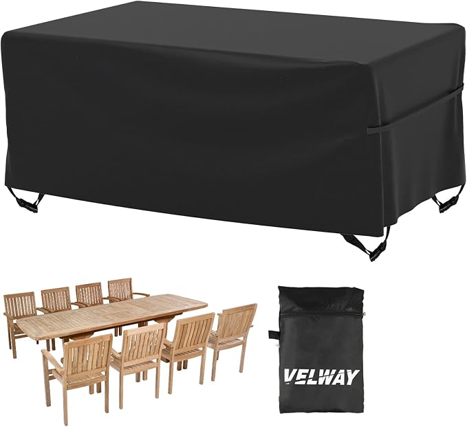 Velway Patio Furniture Cover Outdoor, Waterproof Rectangular Patio Table Chair by Velway