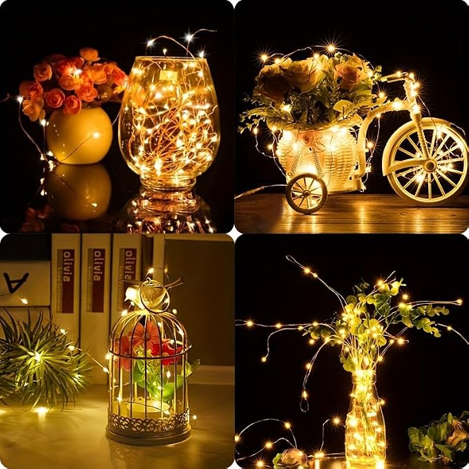 Solar Christmas Lights for Outside 2Pack, Total 66FT 200LED Solar String Lights - Image 5