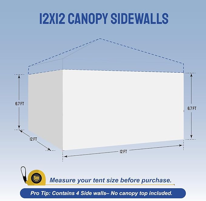 CROWN SHADES 12x12 Canopy Sidewalls - Image 3