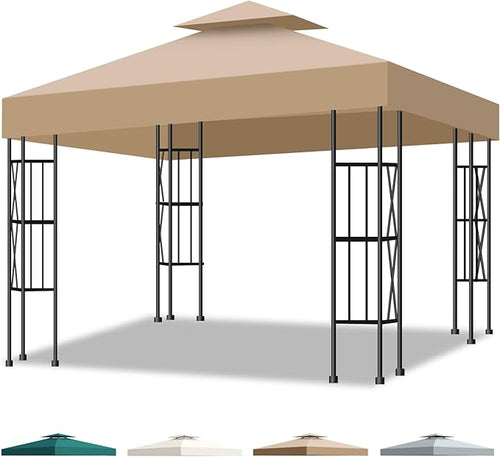 10x10 Canopy Replacement Top Cover Canopy Top Replacement Double Layer Vented by Qdreclod