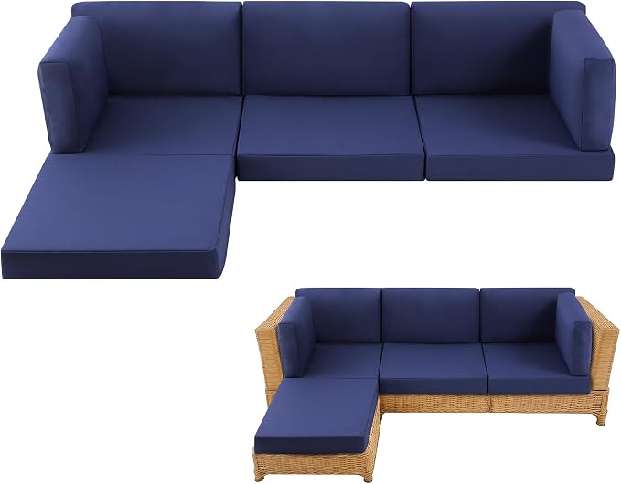 9-Piece Patio Furniture Cushions Set, Replacement Outdoor Cushions by MuaMelop