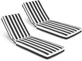 Sundale Outdoor Olefin Chaise Lounge Cushion Set of 2, Water-Resistant Patio by SundaleOutdoor