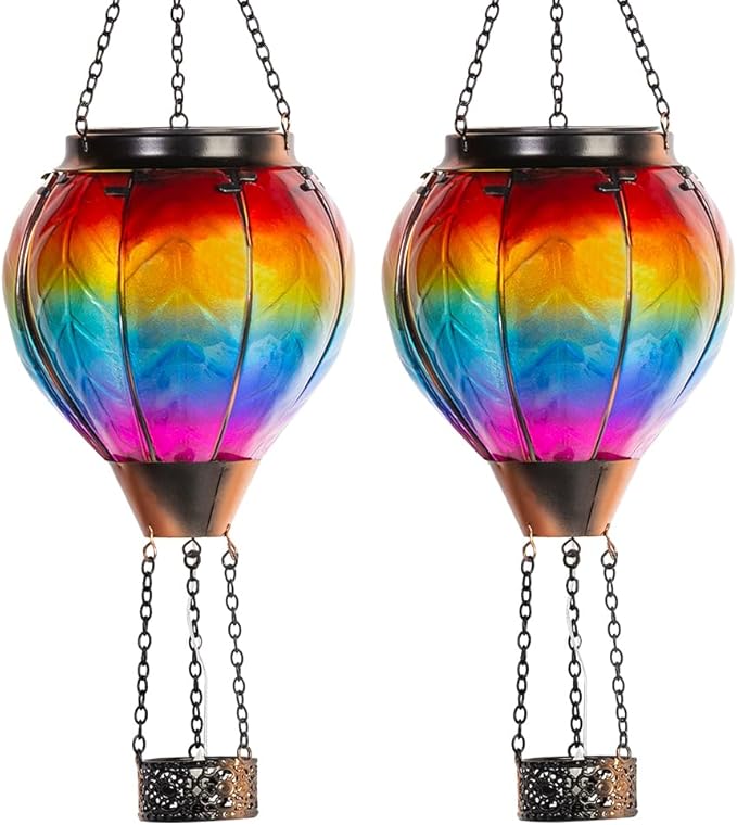 Starsoul 2 PC Rainbow Hot Air Balloon Solar Lantern by Starsoul