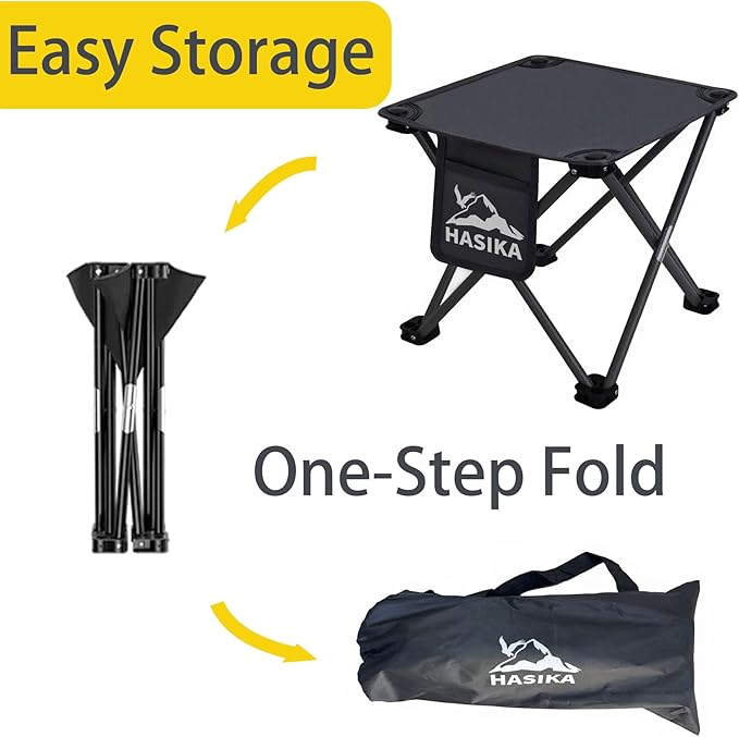 HASIKA Collapsible Stool Foot Rest 2 Pack Folding Stool Portable Outdoor - Image 3