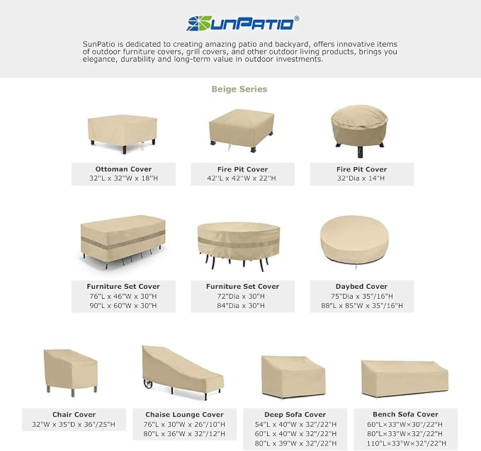 SunPatio Outdoor Daybed Cover, Heavy Duty Waterproof Round Canopy Sofa Bed Cover - Image 9