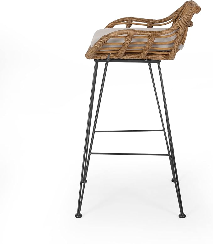 Christopher Knight Home Dale Outdoor Wicker Barstools - Image 8