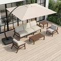 HDPE Patio Furniture Set with Cantilever Umbrella, Outdoor Couch with Washable by YourPerfectOutdoorEscape