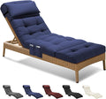 Waterproof Outdoor Chaise Lounge Chair Cushion 74.4 x 22 x 4.7 Inches Lounge by Unknown