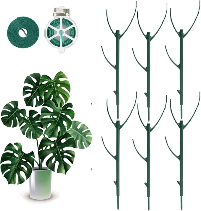 6 Pack Stackable Plant Support Stakes, 43inch Climbing Plant Sticks Structures by YOYOKIT