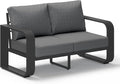 Aluminum Outdoor Patio Couch Loveseat, Oversized Patio Sofa by Oasbira