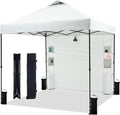 8'x8' Pop Up Canopy Tent with 1 Sidewall and 6 Pockets, One Push Setup by TUNBNEOUTDOORLIVING
