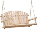 Wooden Porch Swing Outdoor Bench Swing Chair 2-Seater W/Hanging Chains by Anraja