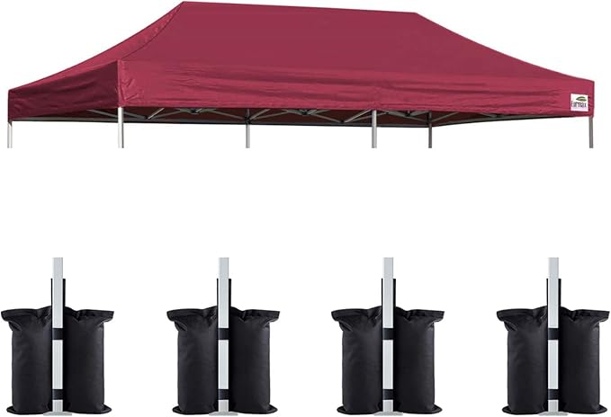 Eurmax USA 10x20 Pop Up Canopy Replacement Canopy Tent Top Cover, Instant by Eurmax
