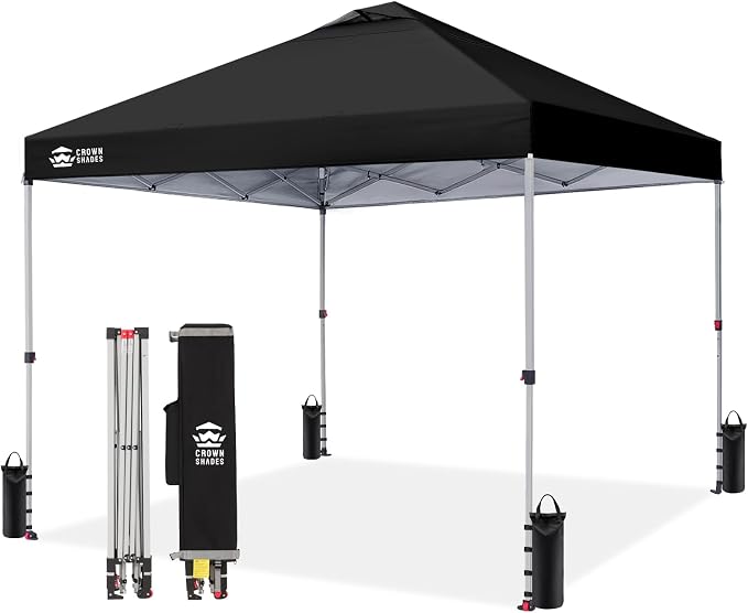 CROWN SHADES 12x12 Pop Up Canopy Outside Canopy, Patented One Push Tent Canopy by CrownShades