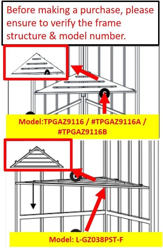 Canopy Top for Garden Treasures 10 ft x 10 ft Brown Metal Square Semi- Gazebo - Image 4