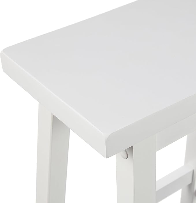 Amazon Basics Solid Wood Saddle-Seat Counter Height Bar Stools - Image 5