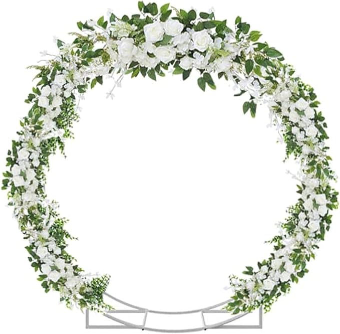6.5 Ft Round Metal Arch Garden, Arbor by JCHUMMINGBIRD