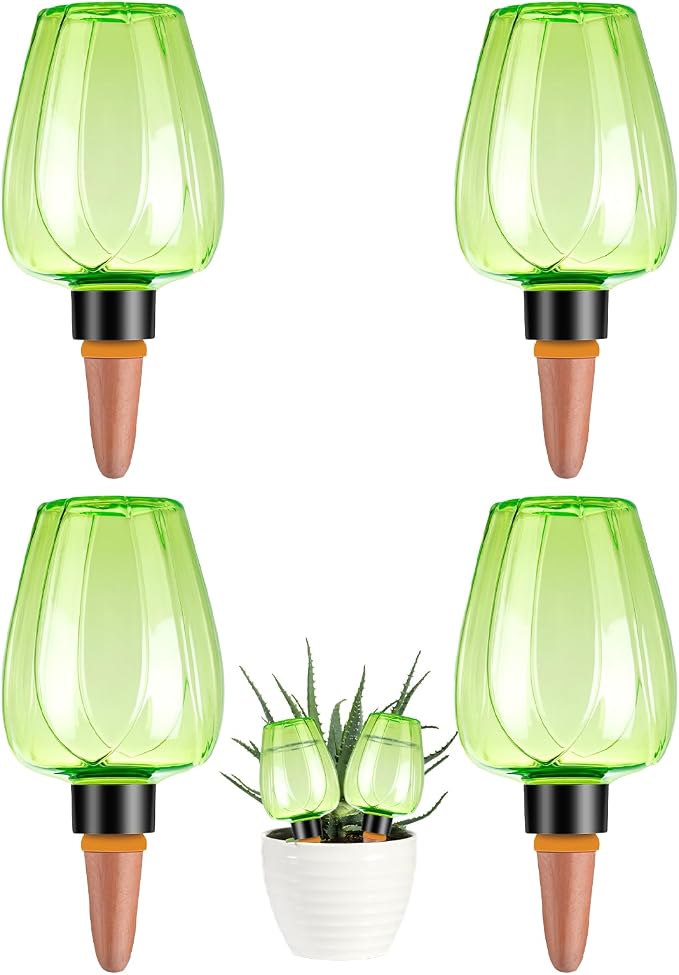 4 Pcs Plant Watering Globes Self Watering Planter Insert Plants Top Fill Water by Unknown
