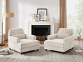 Chaise Lounge Chair Indoor Set of 2, Oversized Accent Chair by VANOMi