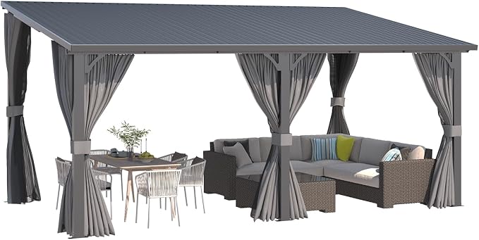 AECOJOY 16'x10' Outdoor Hardtop Gazebo Pergola - Image 7