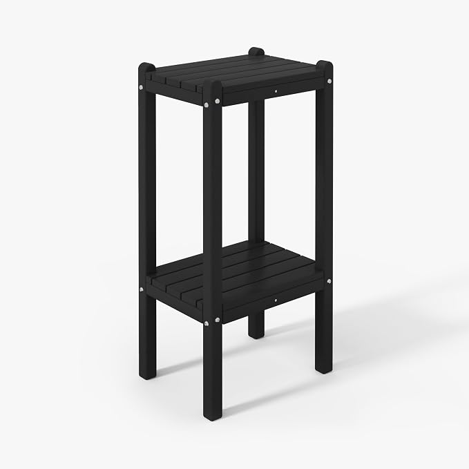 WestinTrends Malibu 36" Outdoor Adirondack HDPE 2-Tier Patio Side Table - Image 10