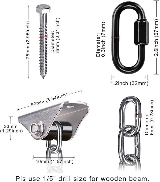BeneLabel Porch Swing Hanging Kit - Image 7