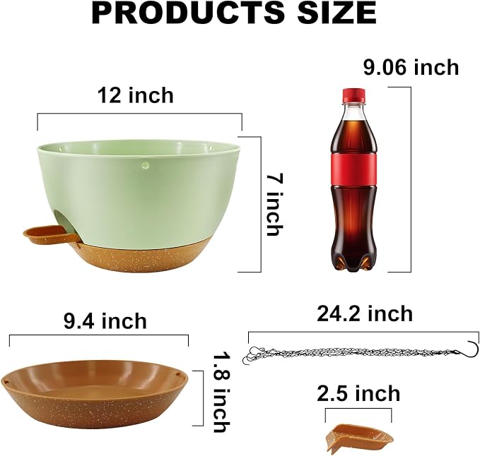 12 inch Hanging Planters for Indoor Plants, 2 Pack Self-Watering Hanging - Image 3
