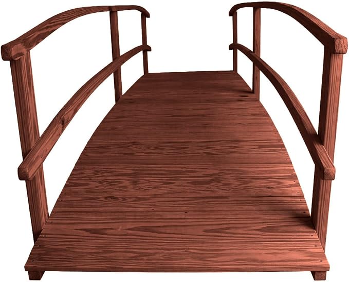 12 FT MAHOGANY Amish Made Garden Bridge - Image 4