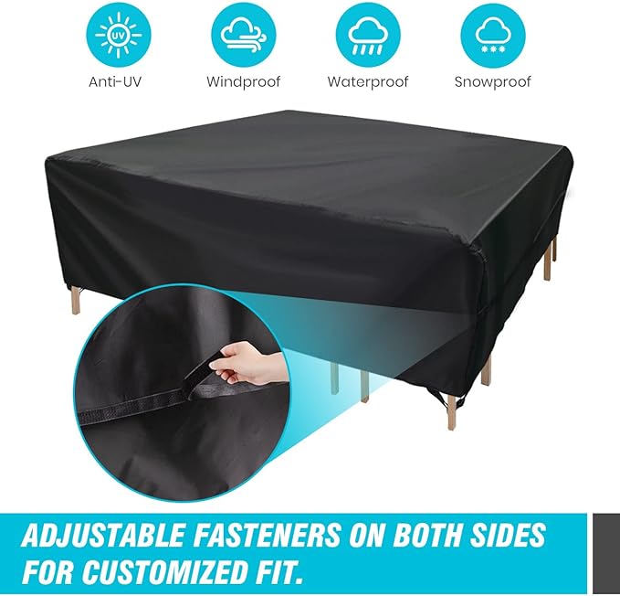 Velway Patio Furniture Cover Outdoor, Waterproof Rectangular Patio Table Chair - Image 2