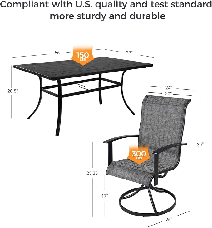 Grand patio 7-Piece Patio Dining Set - Image 3