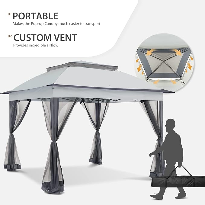 COOS BAY 11x11 Pop Up Gazebo - Image 3