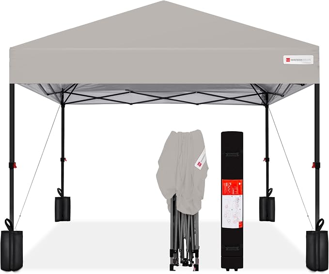 Best Choice Products 8x8ft Pop Up Canopy Tent, Outdoor Shade, 1 Person 1 Minute by BestChoiceProducts