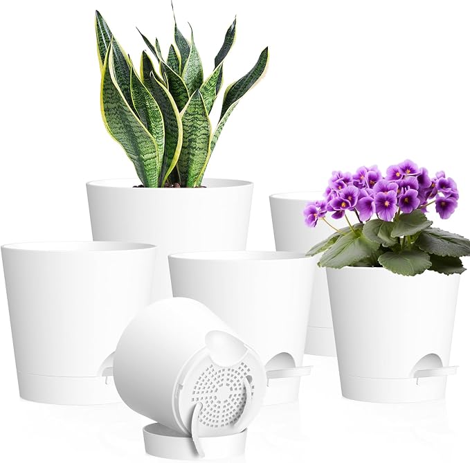 7/6.5/6/5.5/5/4 inch Self Watering Pots by WSMKSZ