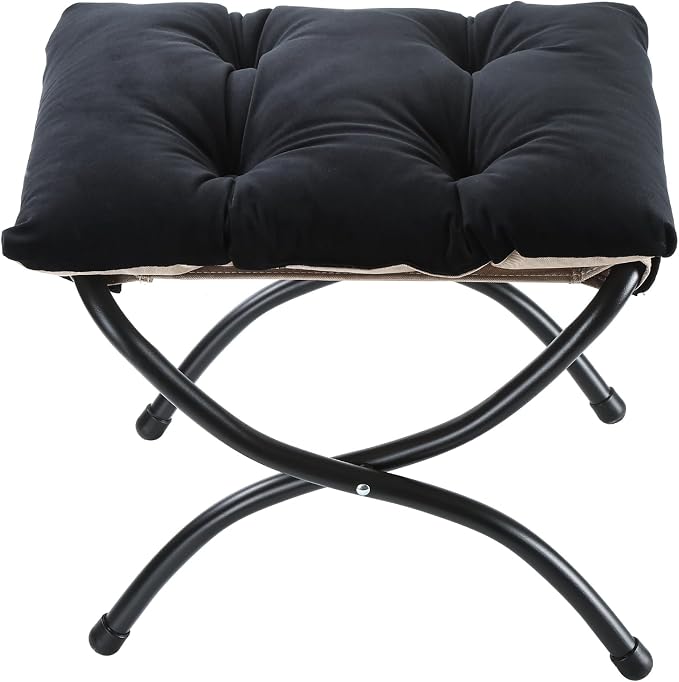 15" Foldable Foot Stool Ottoman by WELL-STRONG