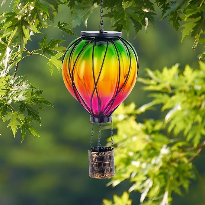 2PCS Colorful Solar Hot Air Balloon Lanterns - Image 6