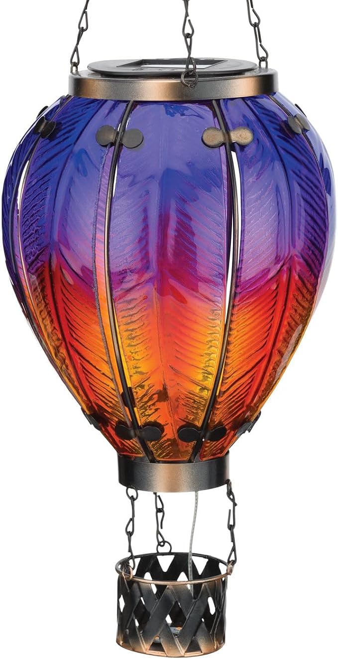 Regal Art & Gift 23.5 Inch Hot Air Balloon Solar Lantern – Hanging by REGALARTGIFT