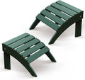 BRIOPAWS Adirondack Ottomans | Folding | Set of 2 | HDPE Plastic | Forest by BRIOPAWS